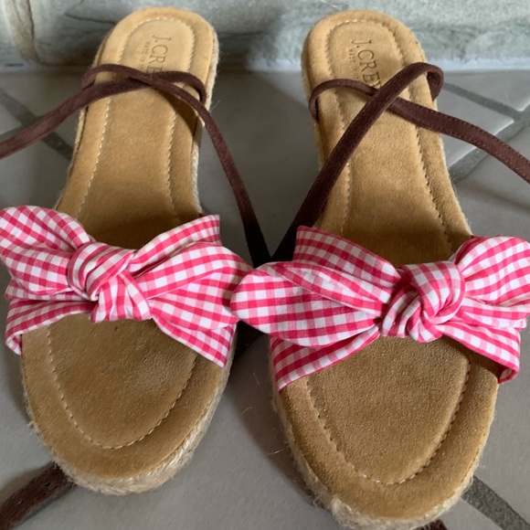 J.CREW TROPEZ ESPADRILLES SANDALS IN LIGHT RASPBERRY - Picture 2 of 6